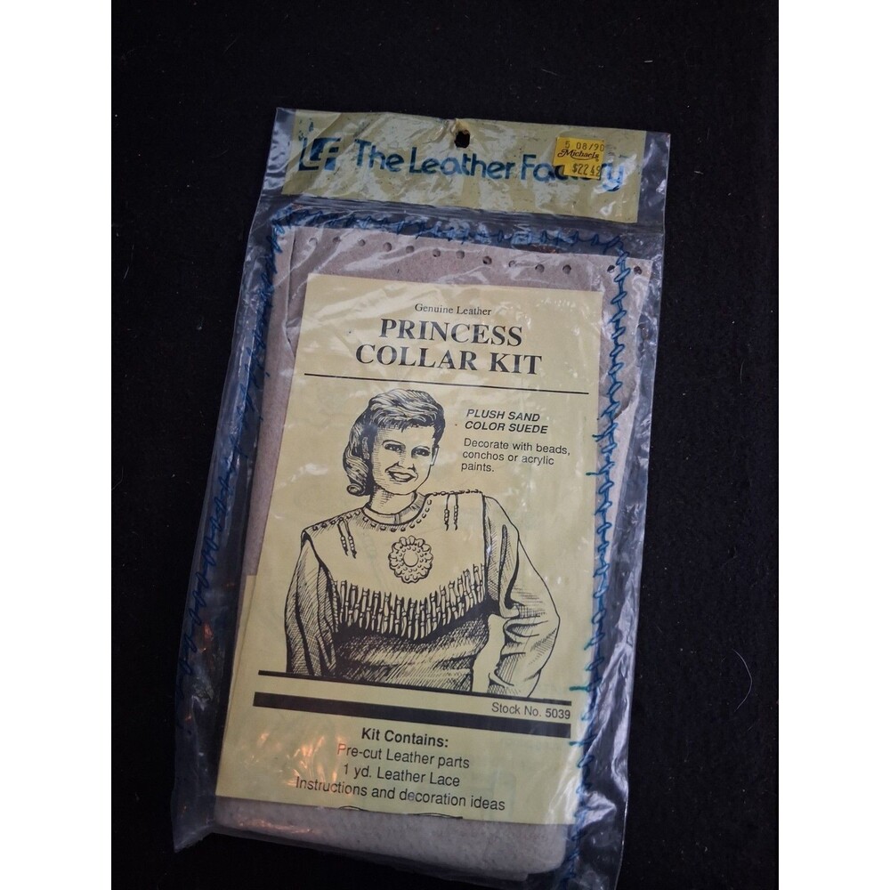 Vintage Leather Factory Princess Collar Kit No. 5039 Genuine Leather Craft...